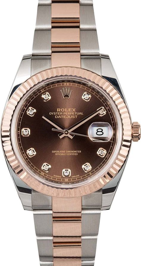 rolex datejust brown replica|rolex datejust 41 everose gold.